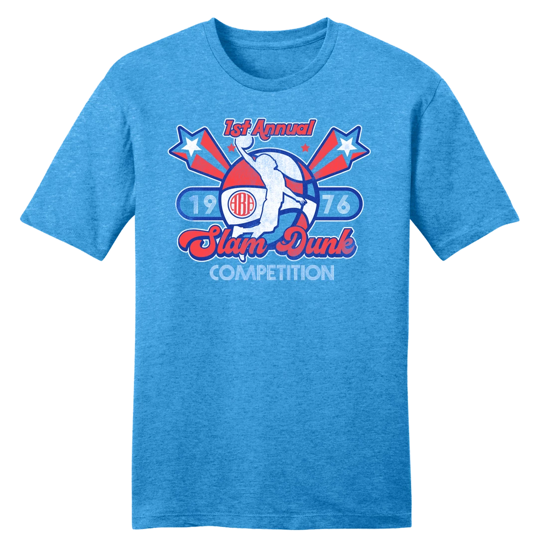 OldSchoolShirts.com First Annual ABA Slam Dunk Contest 1976 Dallas 3 OldSchoolShirts.com First Annual ABA Slam Dunk Contest 1976 Dallas