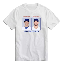 Clayton Kershaw Then & Now MLBPA Tee
