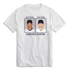 Giancarlo Stanton Then & Now MLBPA Tee Sports