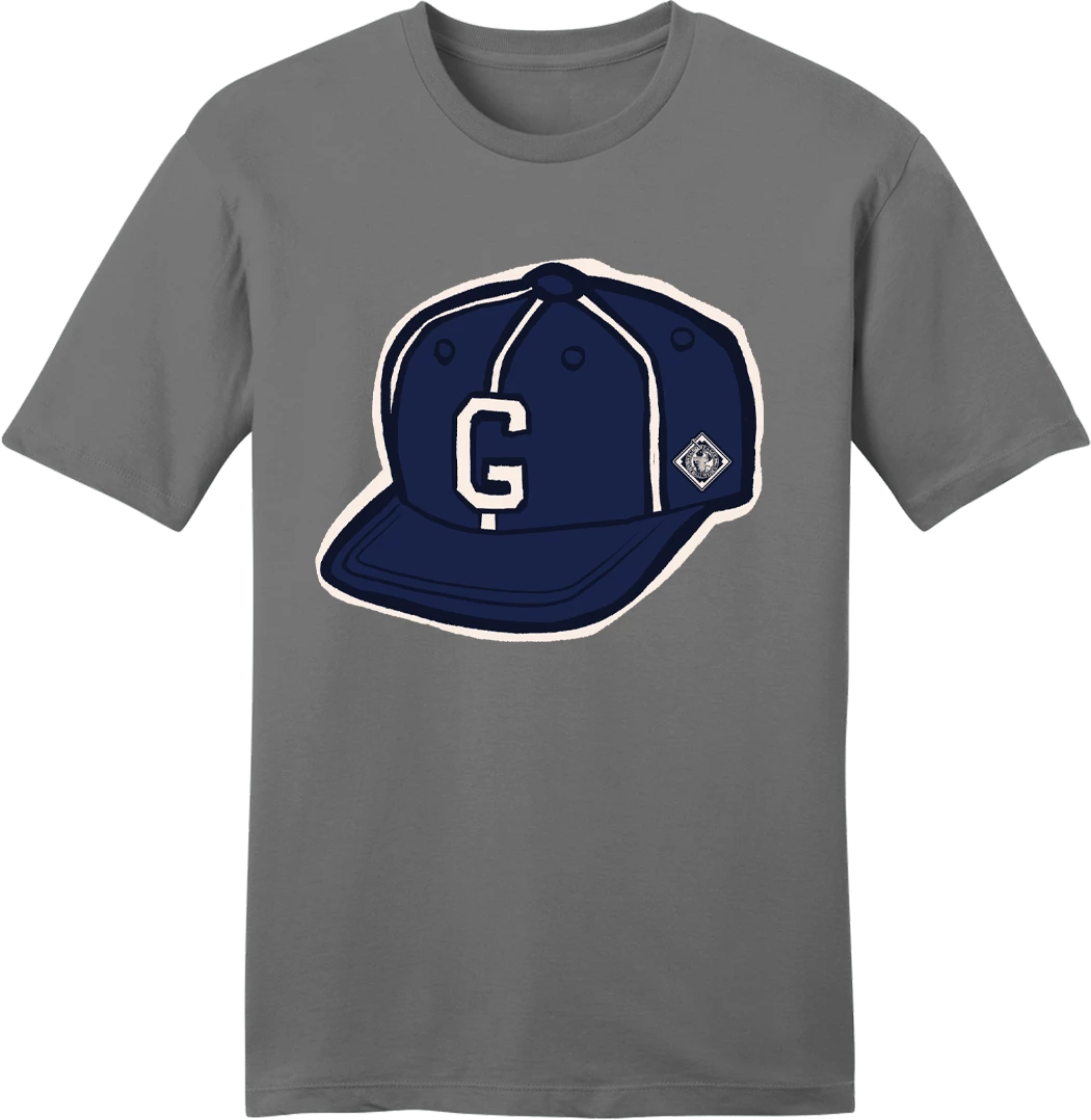 NLBM Pittsburgh Homestead Grays Cap Logo Tee 3 NLBM Pittsburgh Homestead Grays Cap Logo Tee