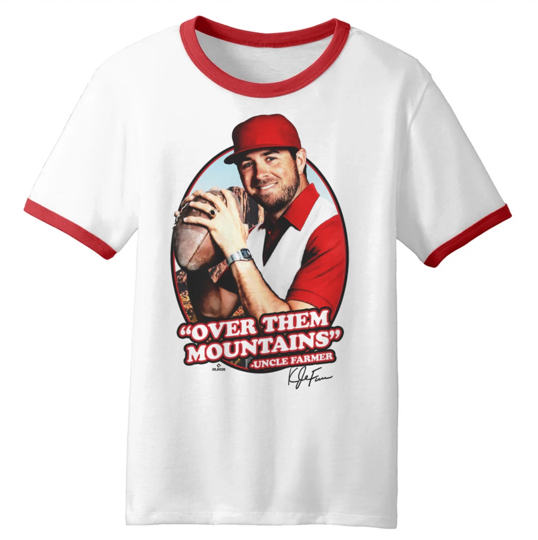 Official Kyle Farmer MLBPA Tee Cincinnati 3 Official Kyle Farmer MLBPA Tee Cincinnati