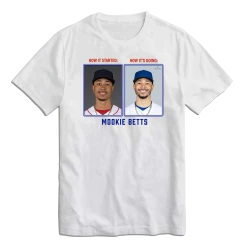 Sports Mookie Betts Then & Now MLBPA Tee