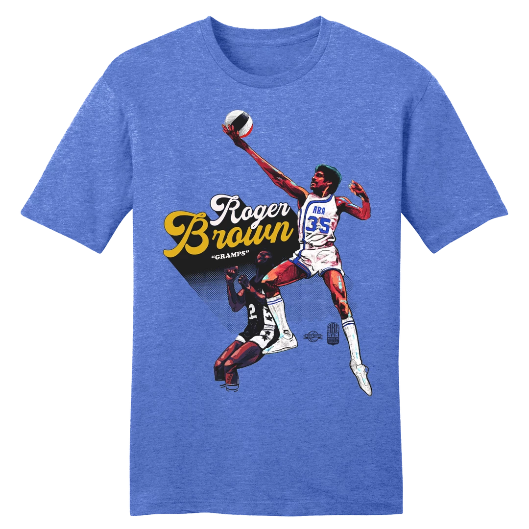 Dropping Dimes Sports Official Roger Brown ABA Player Tee 3 Dropping Dimes Sports Official Roger Brown ABA Player Tee