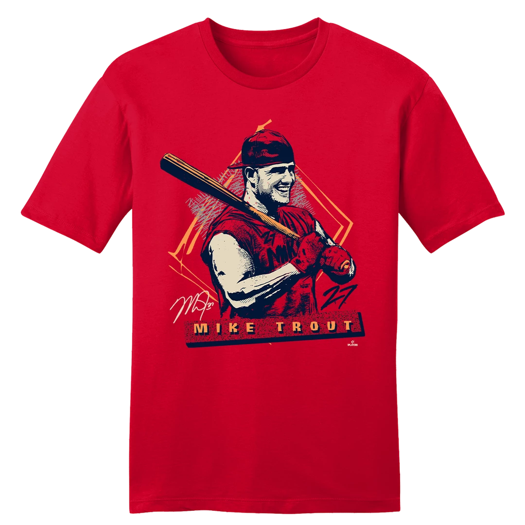 Mike Trout Slugger MLBPA Tee 3 Mike Trout Slugger MLBPA Tee