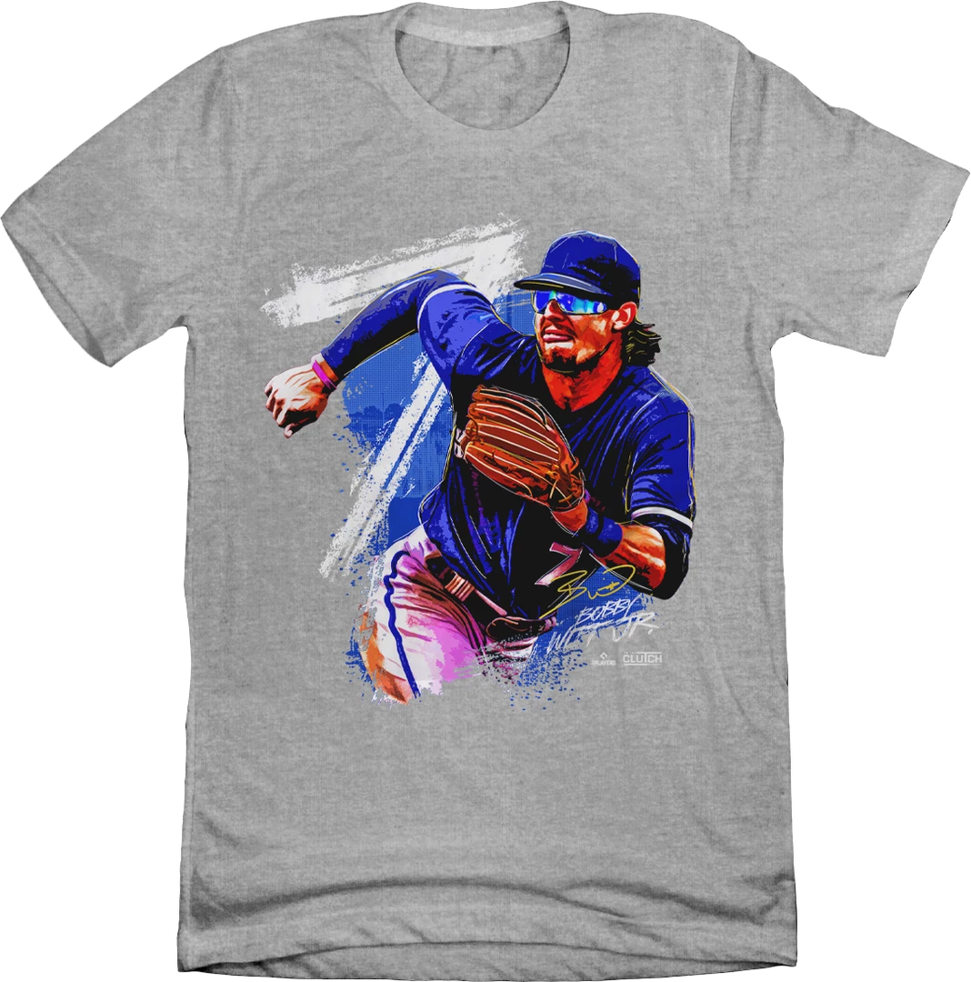 MLBPA Bobby Witt Jr. Grunge MLPBA Tee 4 MLBPA Bobby Witt Jr. Grunge MLPBA Tee