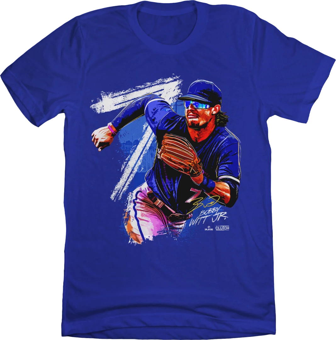 MLBPA Bobby Witt Jr. Grunge MLPBA Tee 3 MLBPA Bobby Witt Jr. Grunge MLPBA Tee