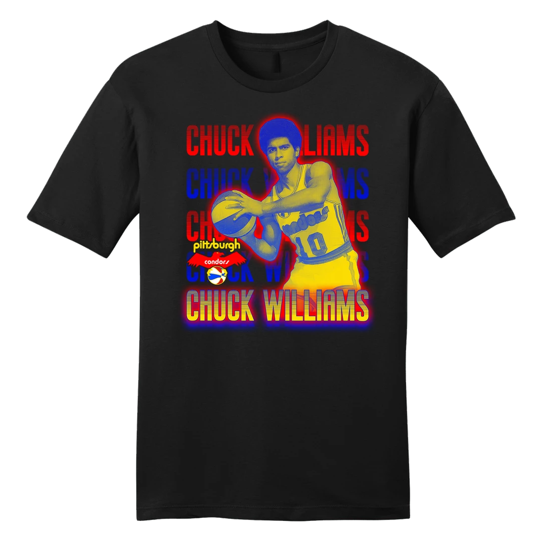 Dropping Dimes Official Chuck Williams ABA Player Tee Denver 3 Dropping Dimes Official Chuck Williams ABA Player Tee Denver