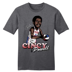 Dropping Dimes Sports Official Cincy Powell ABA Player Tee