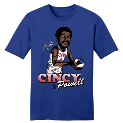 Dropping Dimes Sports Official Cincy Powell ABA Player Tee