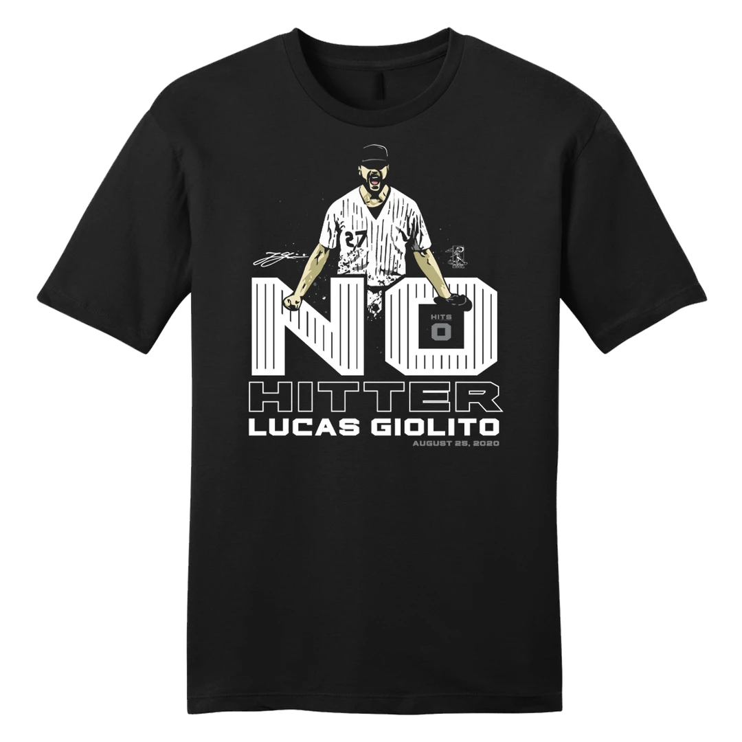 Official Lucas Giolito "No Hitter" MLBPA Tee No-No Club 3 Official Lucas Giolito "No Hitter" MLBPA Tee No-No Club