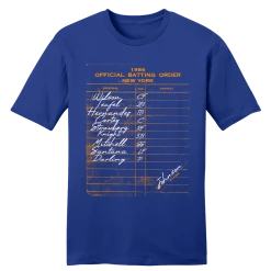 In The Clutch New York City 1986 New York NL Batting Lineup Tee