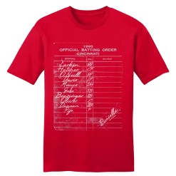 In The Clutch 1990 Cincinnati Batting Lineup Tee