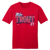 Mike Trout Speckle Team Font MLBPA Tee
